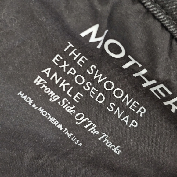 MOTHER The Swooner Exposed Snap Ankle High Rise Skinny Black Jeans 24 Preowned - Picture 9 of 11